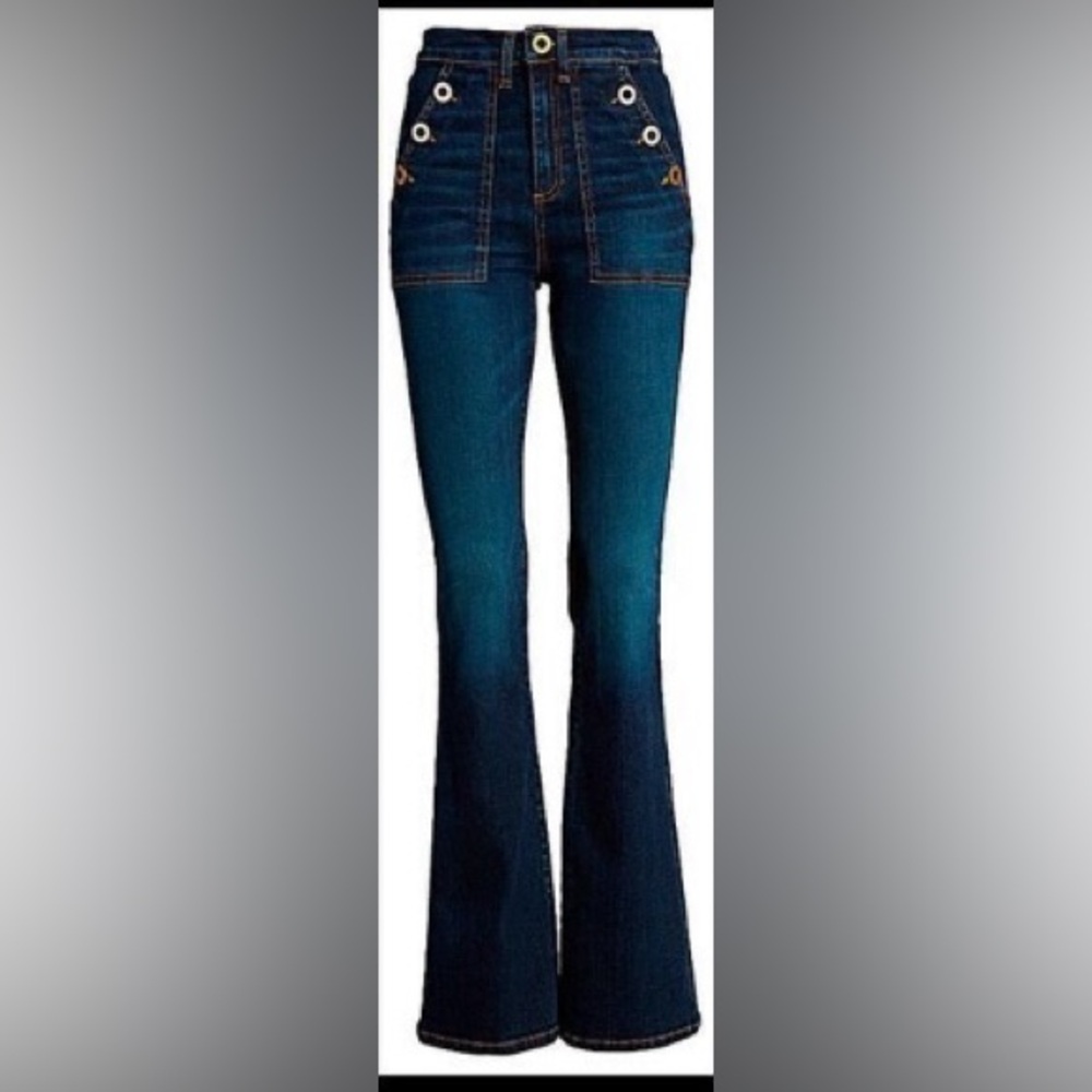 VERONICA BEARD NEW FLORENCE High Rise 11" Flare Jean Size 14/32